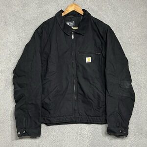 Carhartt Jacket Men's 2XL XXL Black Detroit Blanket Lined Relax Fit 0J3828-M
